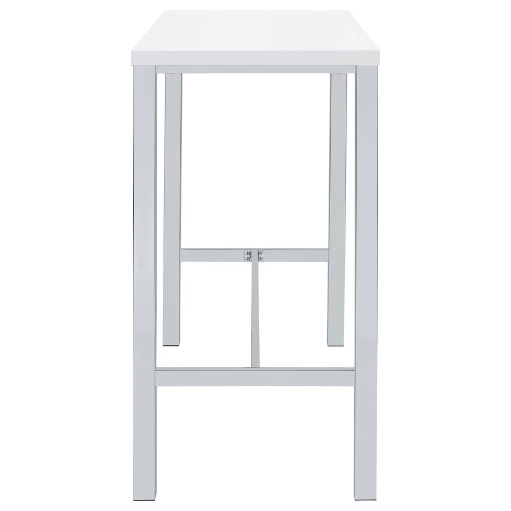 Natividad 5-piece Pub Height Bar Table Set White High Gloss. Picture 7