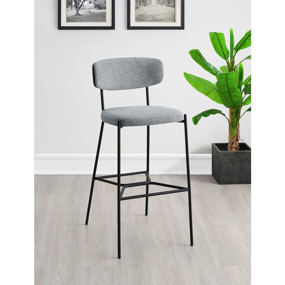 Elison Pub Height Bar Stool Grey (Set of 2). Picture 10