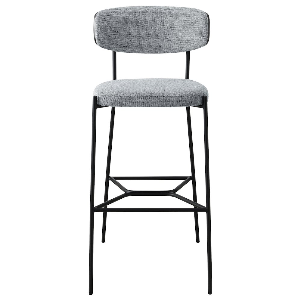 Elison Pub Height Bar Stool Grey (Set of 2). Picture 4