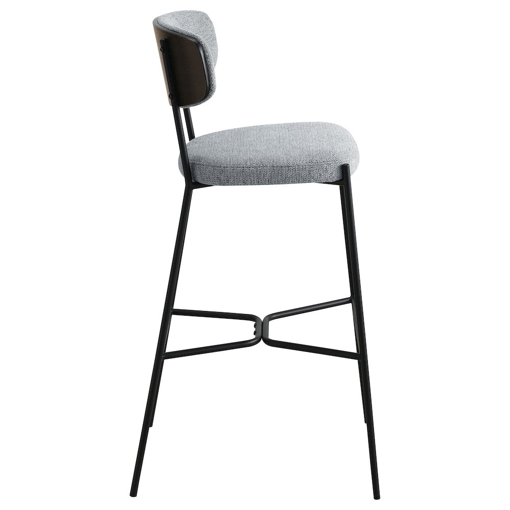 Elison Pub Height Bar Stool Grey (Set of 2). Picture 9