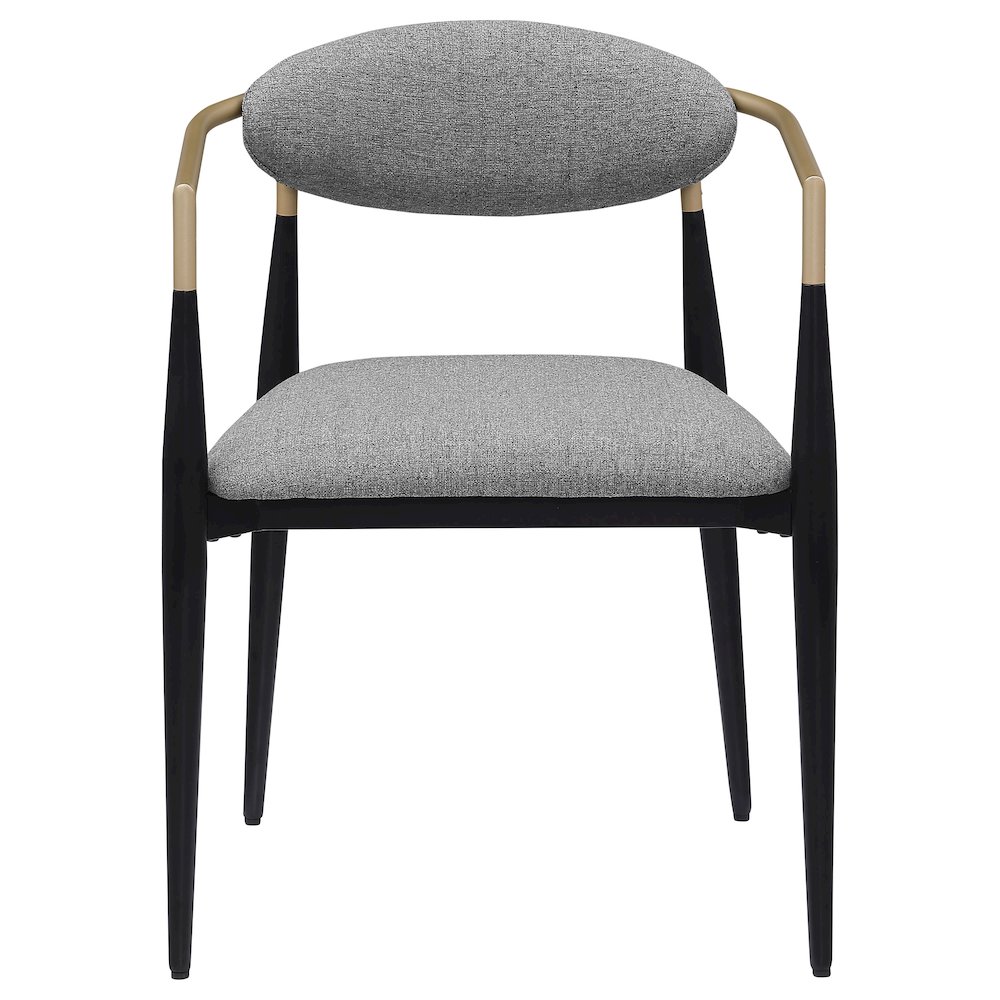 Alexis Fabric Upholstered Dining Arm Chair Grey (Set of 2). Picture 4