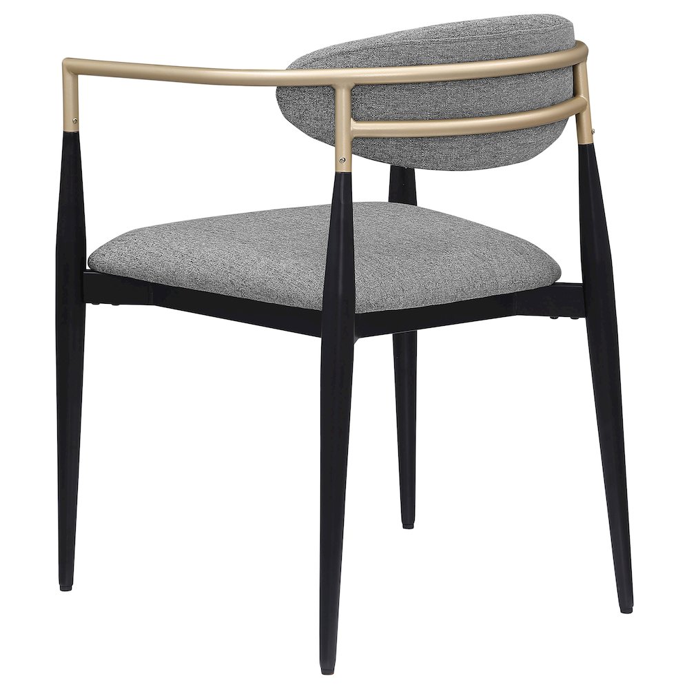 Alexis Fabric Upholstered Dining Arm Chair Grey (Set of 2). Picture 7