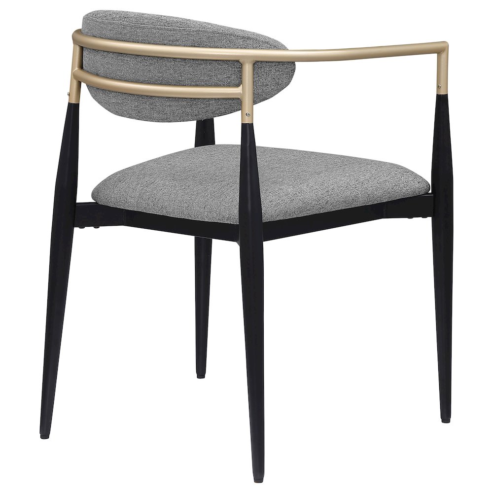 Alexis Fabric Upholstered Dining Arm Chair Grey (Set of 2). Picture 8
