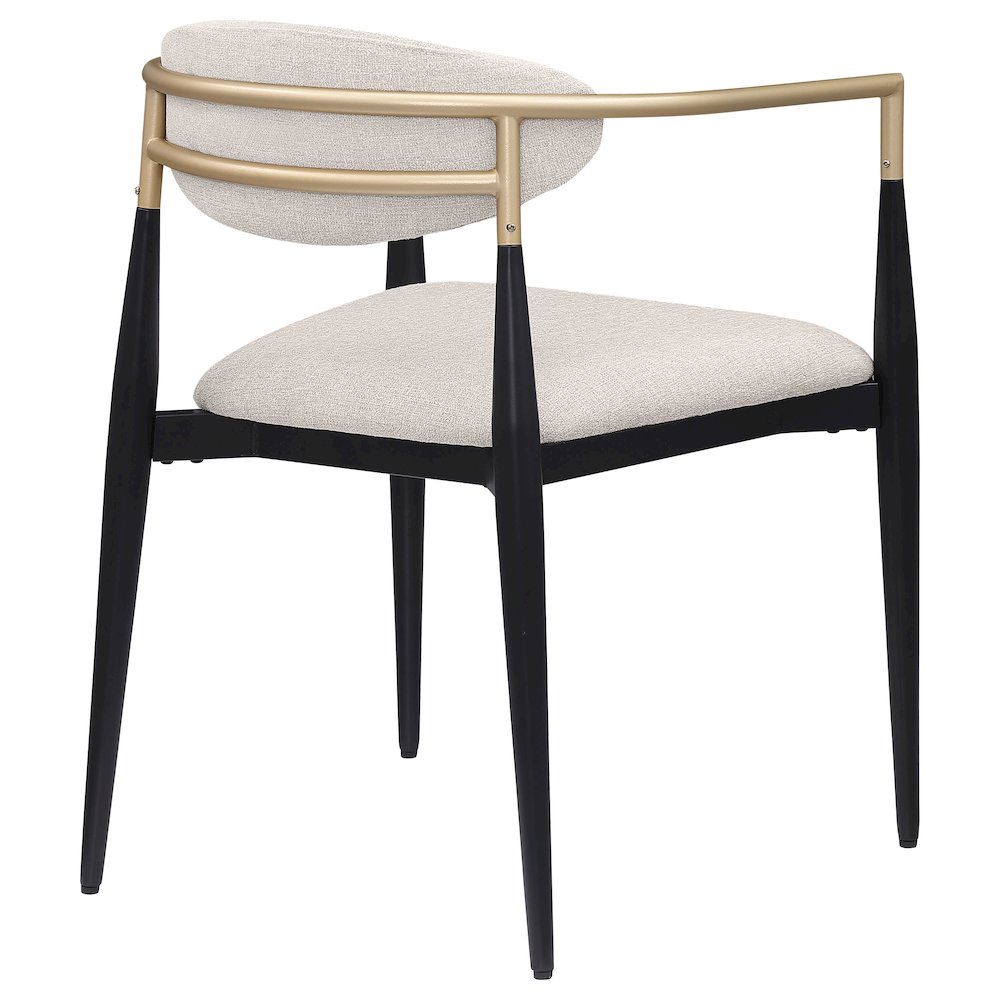 Alexis Fabric Upholstered Dining Arm Chair Beige (Set of 2). Picture 8