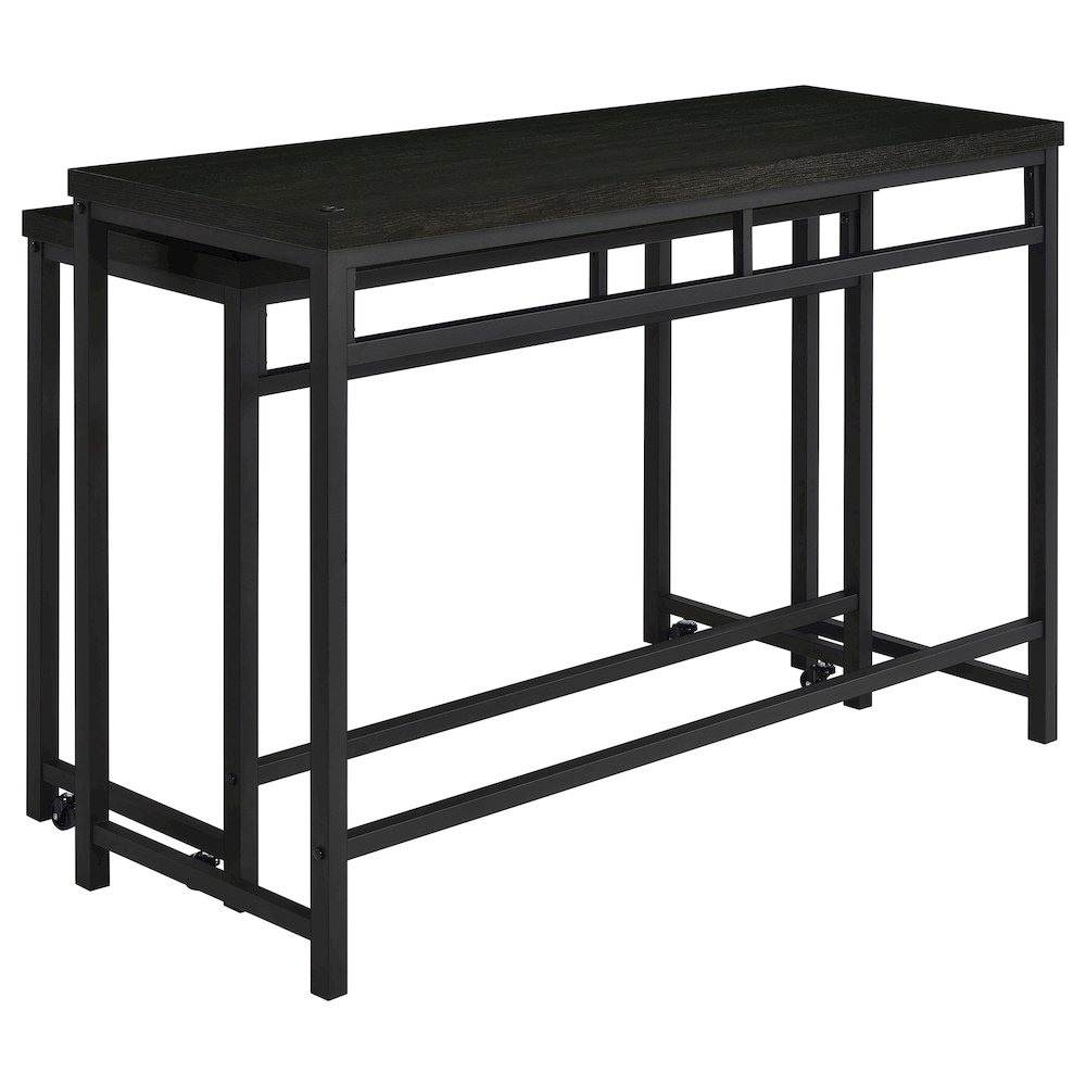 Hawes 4-piece Multipurpose Counter Height Table Set Black. Picture 2