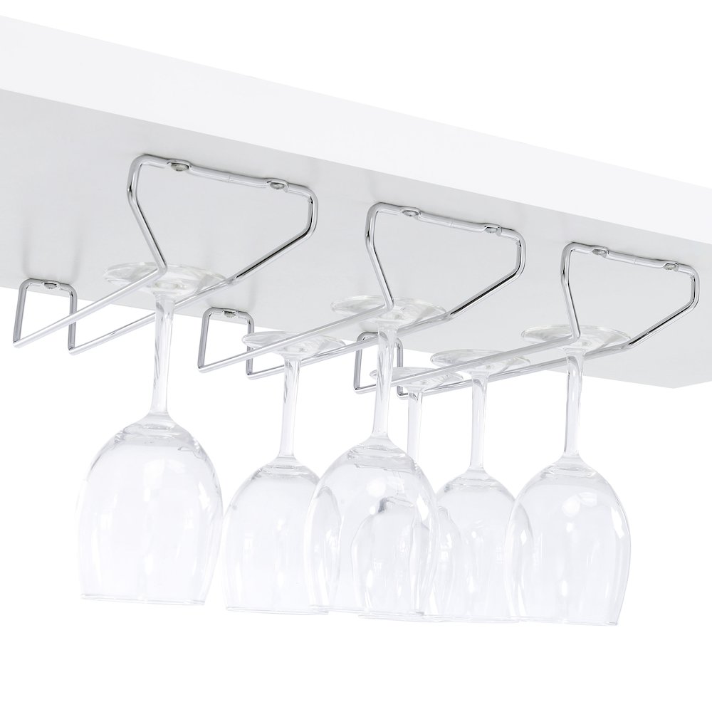 Risley 2-door Circular LED Home Bar Cabinet White High Gloss. Picture 15