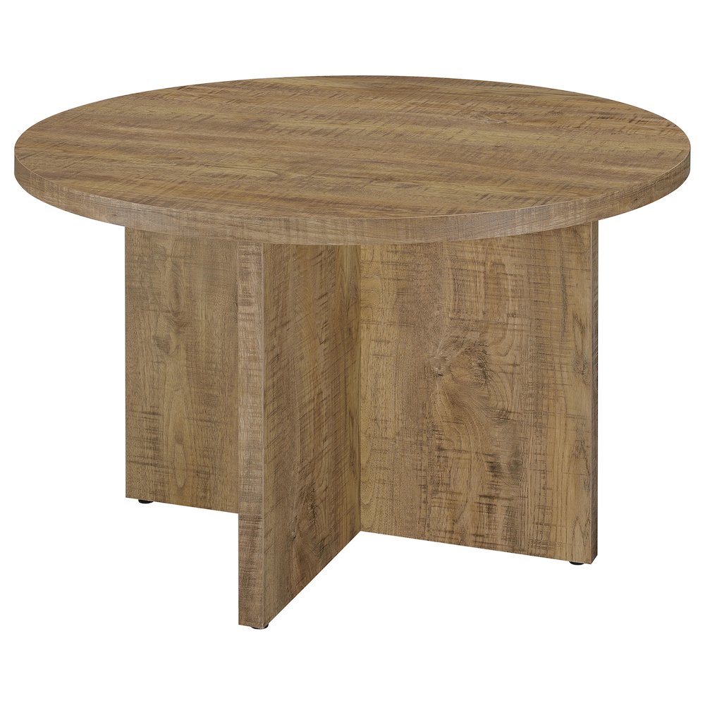 Jamestown Round 47-inch Composite Wood Dining Table Mango. Picture 4