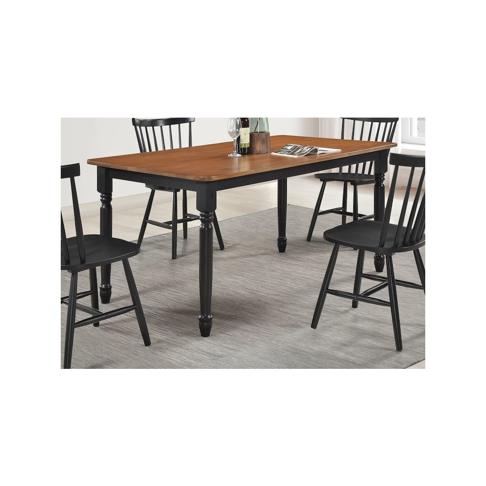 Hollyoak Rectangular 63-inch Wood Dining Table Walnut. Picture 6
