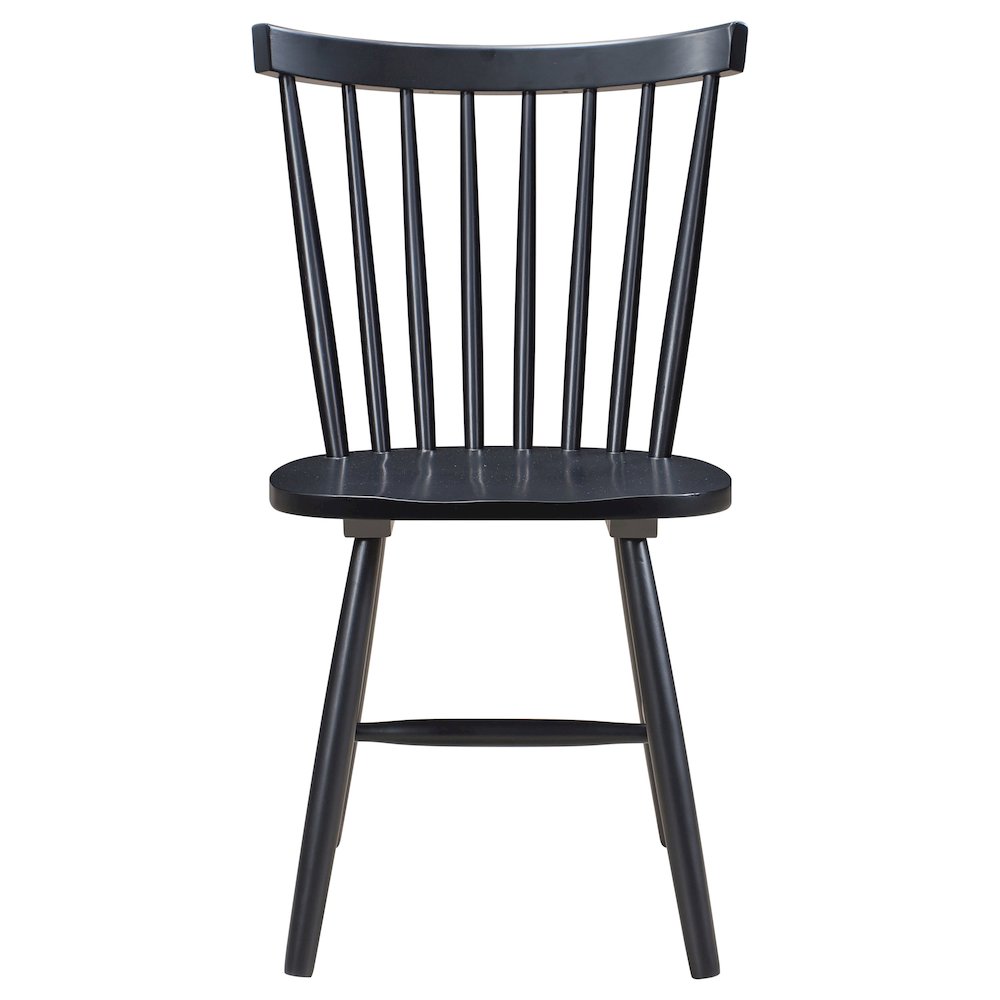 Hollyoak Windsor Wood Dining Side Chair Black (Set of 2). Picture 4
