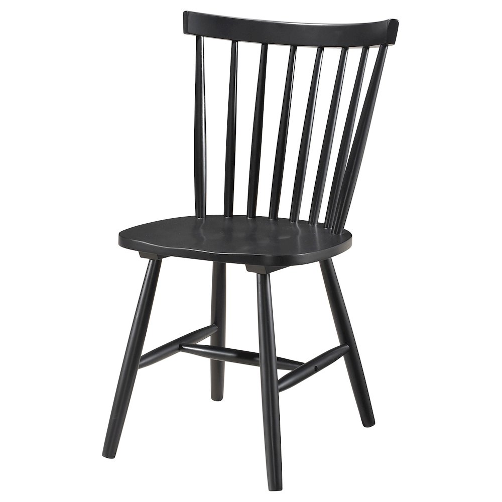 Hollyoak Windsor Wood Dining Side Chair Black (Set of 2). Picture 5