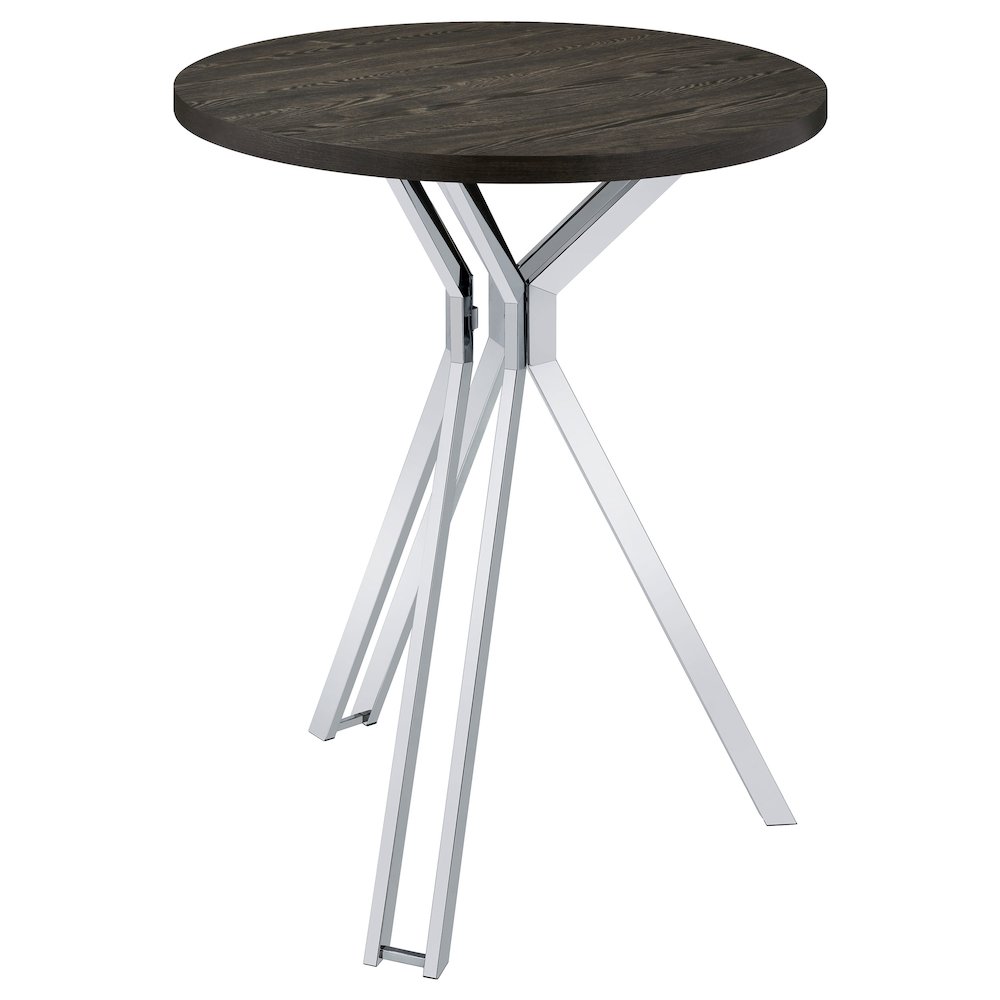 Edgerton Round 35-inch Pub Height Bistro Bar Table Dark Oak. Picture 1