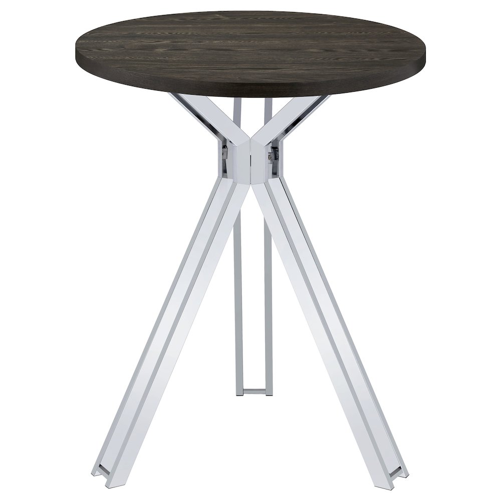 Edgerton Round 35-inch Pub Height Bistro Bar Table Dark Oak. Picture 3