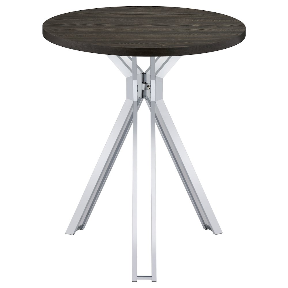Edgerton Round 35-inch Pub Height Bistro Bar Table Dark Oak. Picture 5