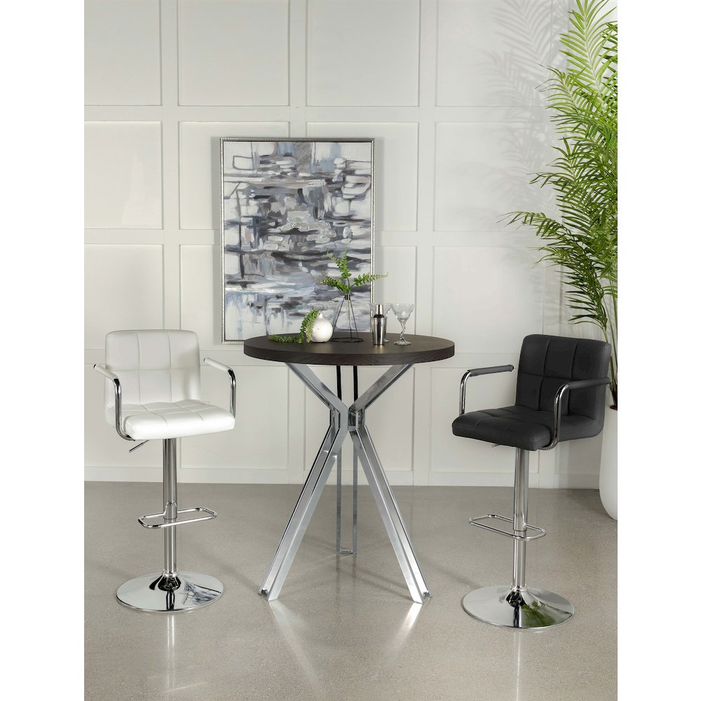 Edgerton Round 35-inch Pub Height Bistro Bar Table Dark Oak. Picture 9