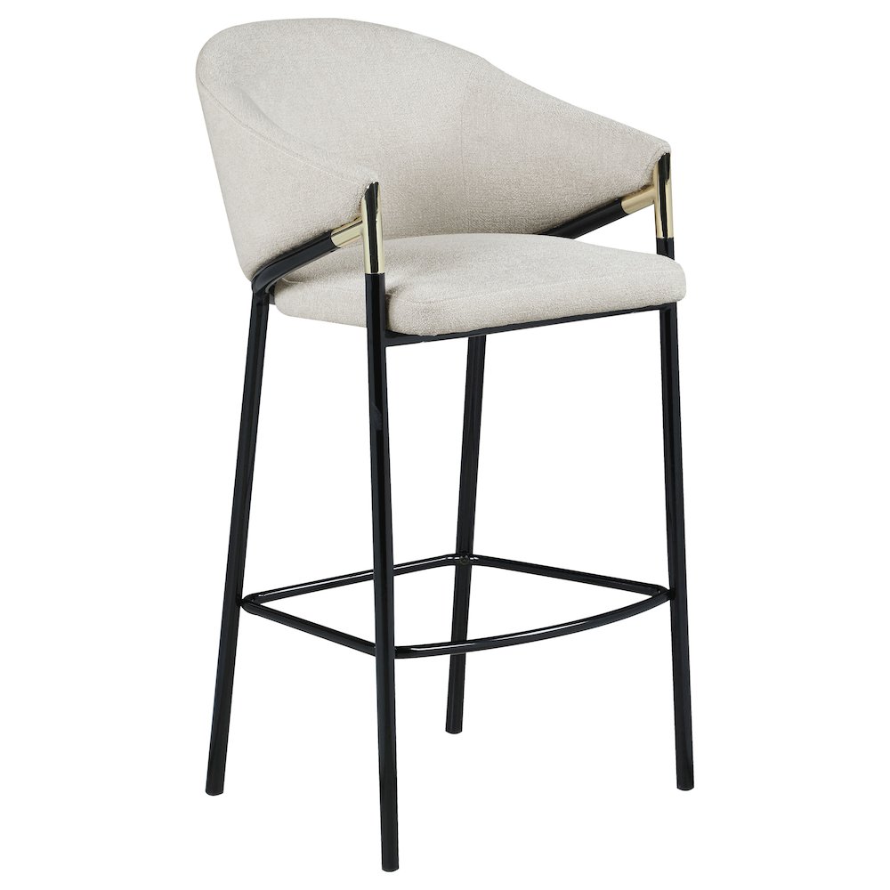Chadwick Fabric Upholstered Bar Chair Beige (Set of 2). Picture 3