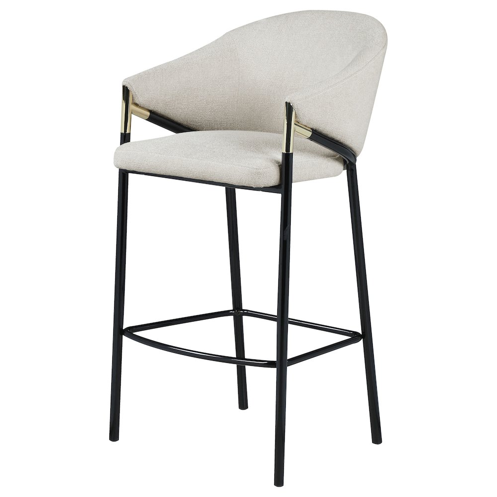 Chadwick Fabric Upholstered Bar Chair Beige (Set of 2). Picture 5