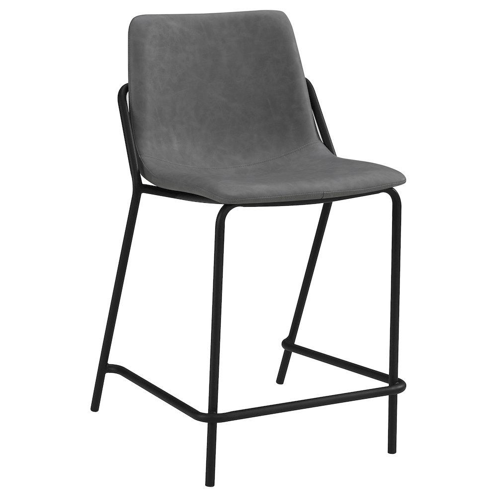 Earnest Upholstered Counter Chair Grey (Set of 2). Picture 3