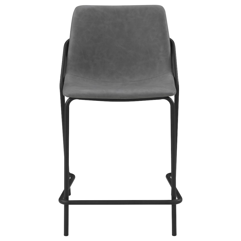 Earnest Upholstered Counter Chair Grey (Set of 2). Picture 4
