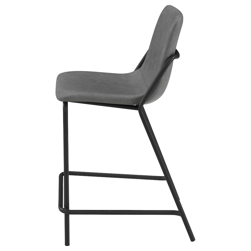 Earnest Upholstered Counter Chair Grey (Set of 2). Picture 6