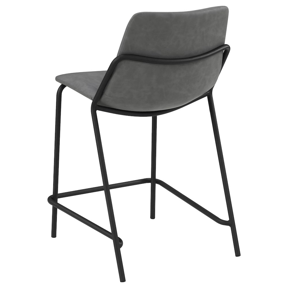 Earnest Upholstered Counter Chair Grey (Set of 2). Picture 7