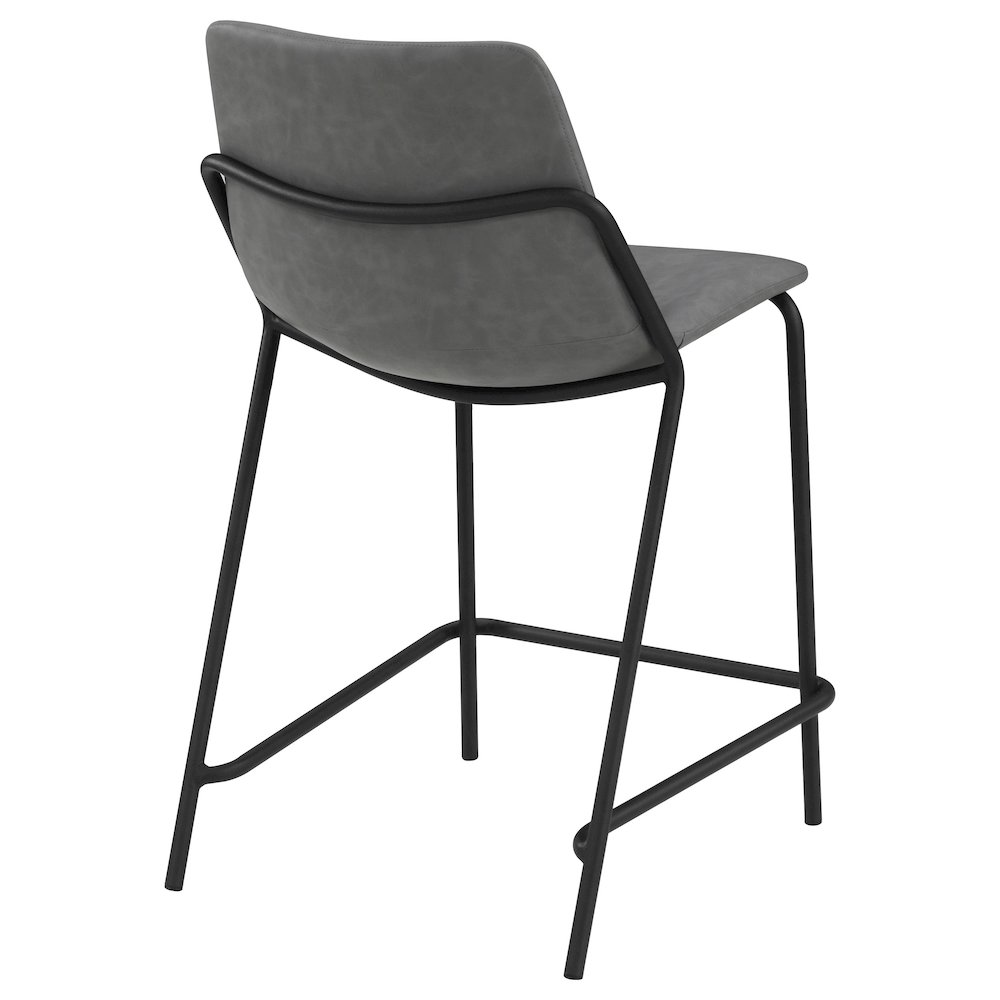 Earnest Upholstered Counter Chair Grey (Set of 2). Picture 9