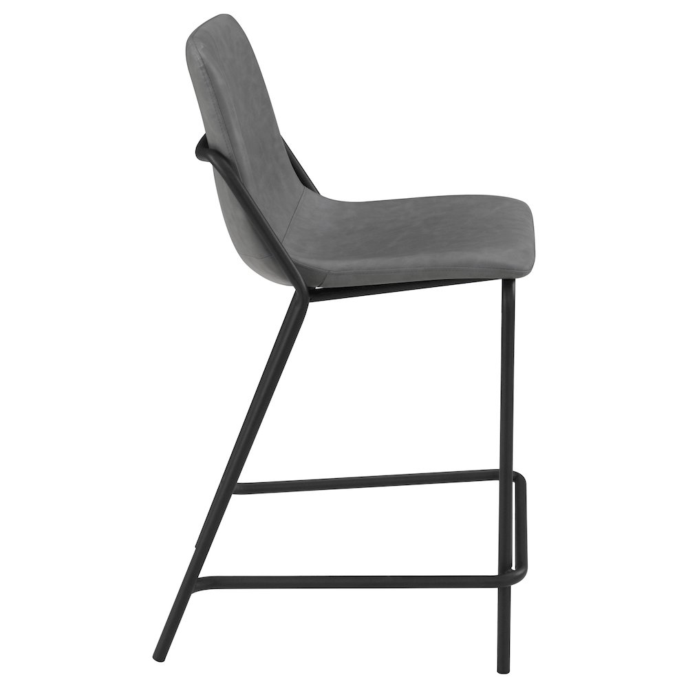 Earnest Upholstered Counter Chair Grey (Set of 2). Picture 10