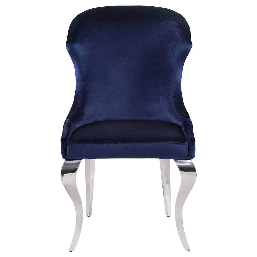 Cheyanne Upholstered Dining Side Chair Ink Blue (Set of 2). Picture 4