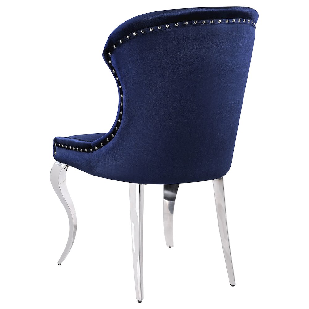 Cheyanne Upholstered Dining Side Chair Ink Blue (Set of 2). Picture 7