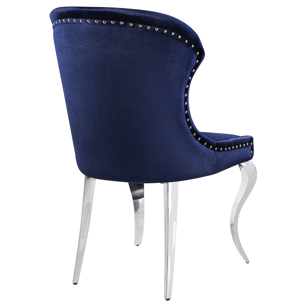 Cheyanne Upholstered Dining Side Chair Ink Blue (Set of 2). Picture 8