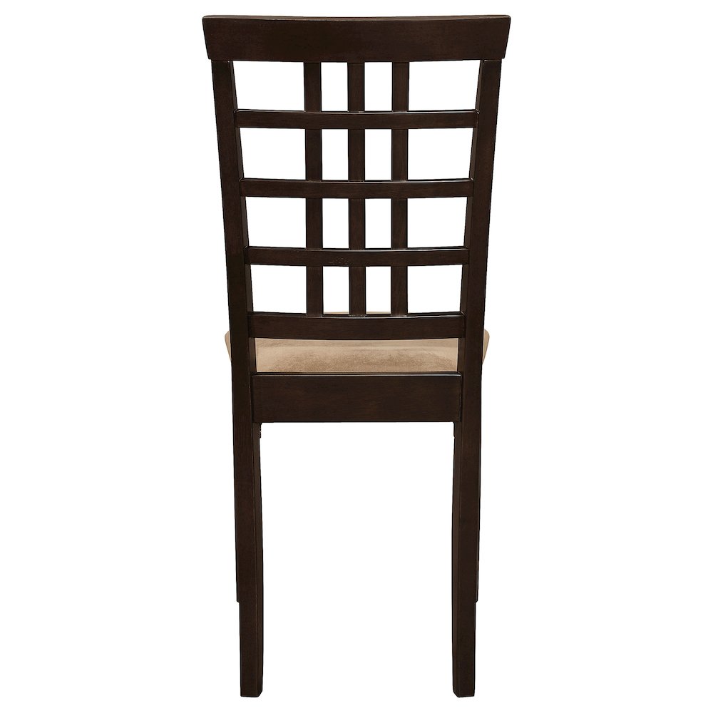 Kelso Lattice Back Dining Side Chair Cappuccino (Set of 2). Picture 7