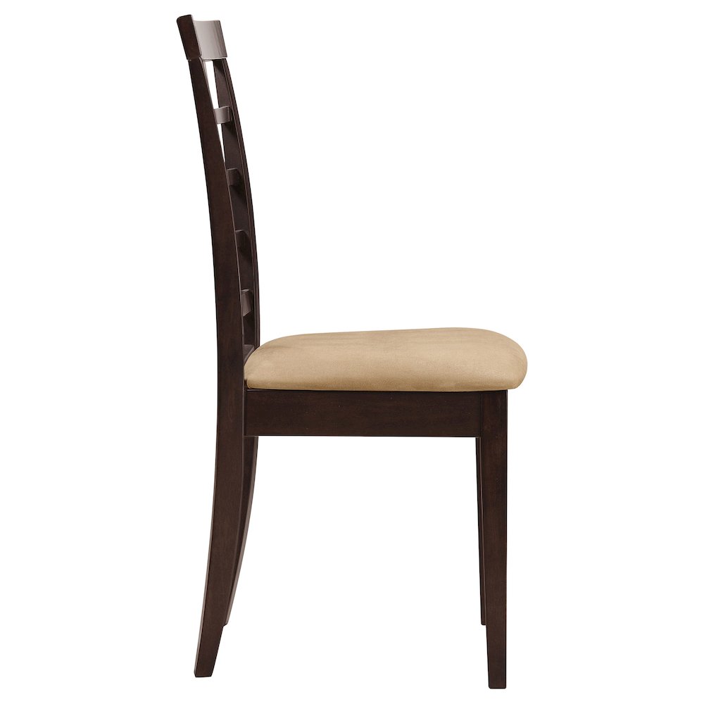 Kelso Lattice Back Dining Side Chair Cappuccino (Set of 2). Picture 9