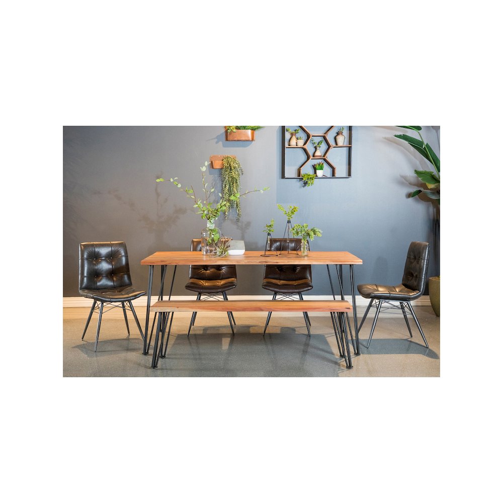 Sherman Wood Dining Bench Natural Acacia. Picture 7