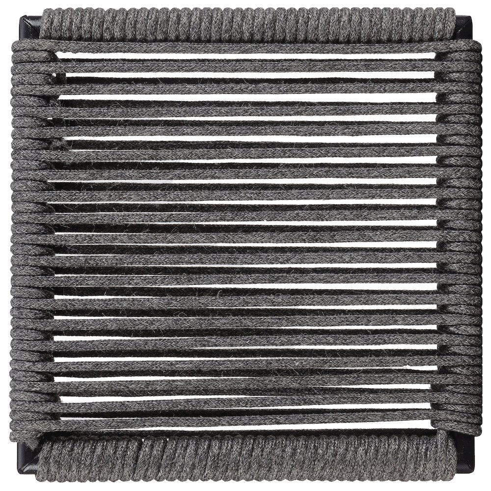 Jerome Woven Rope Stackable Side Chair Charcoal (Set of 2). Picture 13