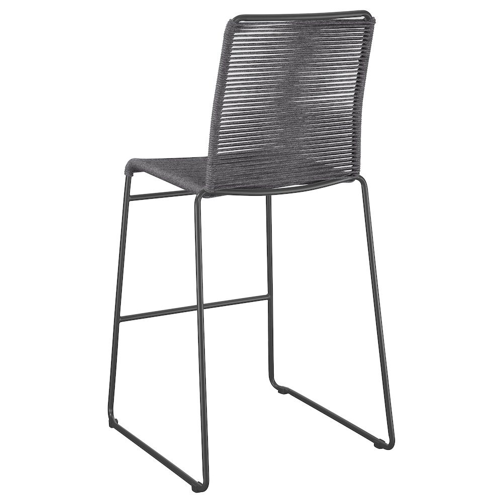 Jerome Woven Rope Metal Bar Chair Charcoal (Set of 2). Picture 7