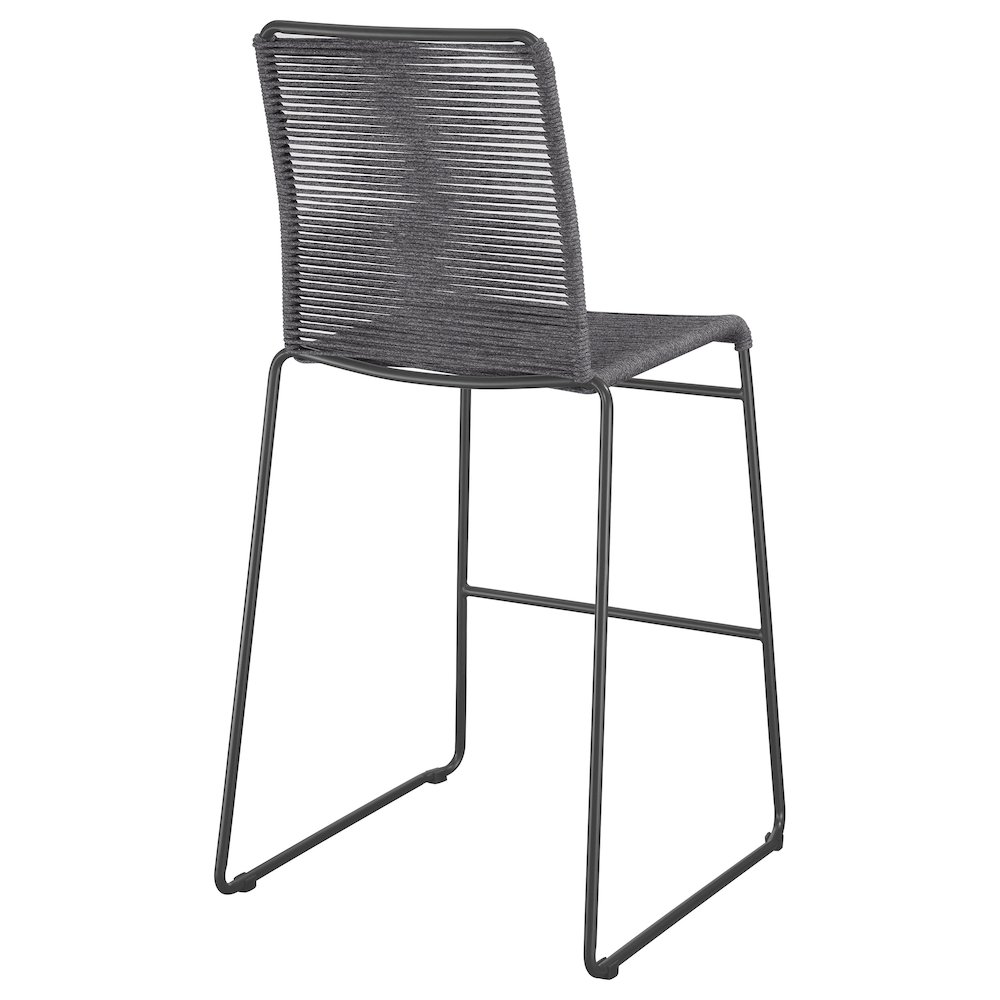 Jerome Woven Rope Metal Bar Chair Charcoal (Set of 2). Picture 8