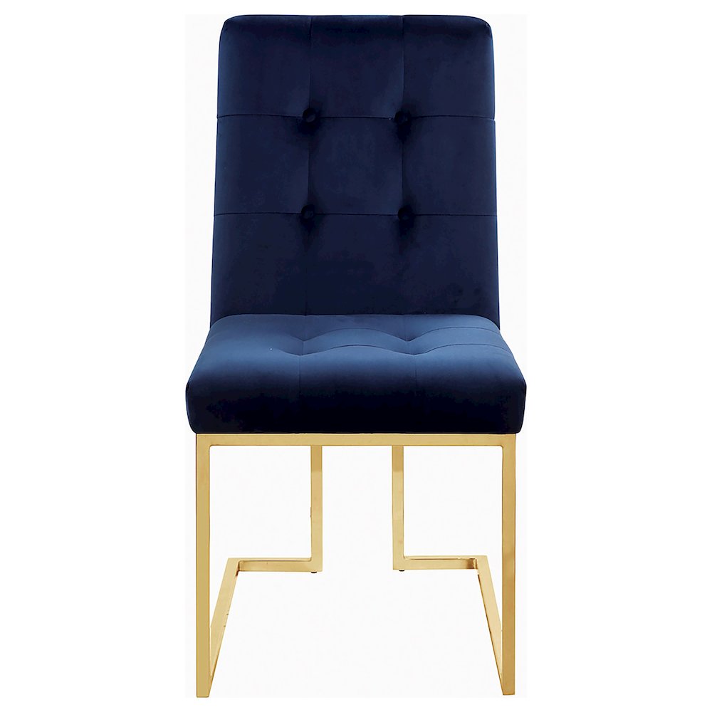 Cisco Velvet Upholstered Dining Side Chair Gold (Set of 2). Picture 4