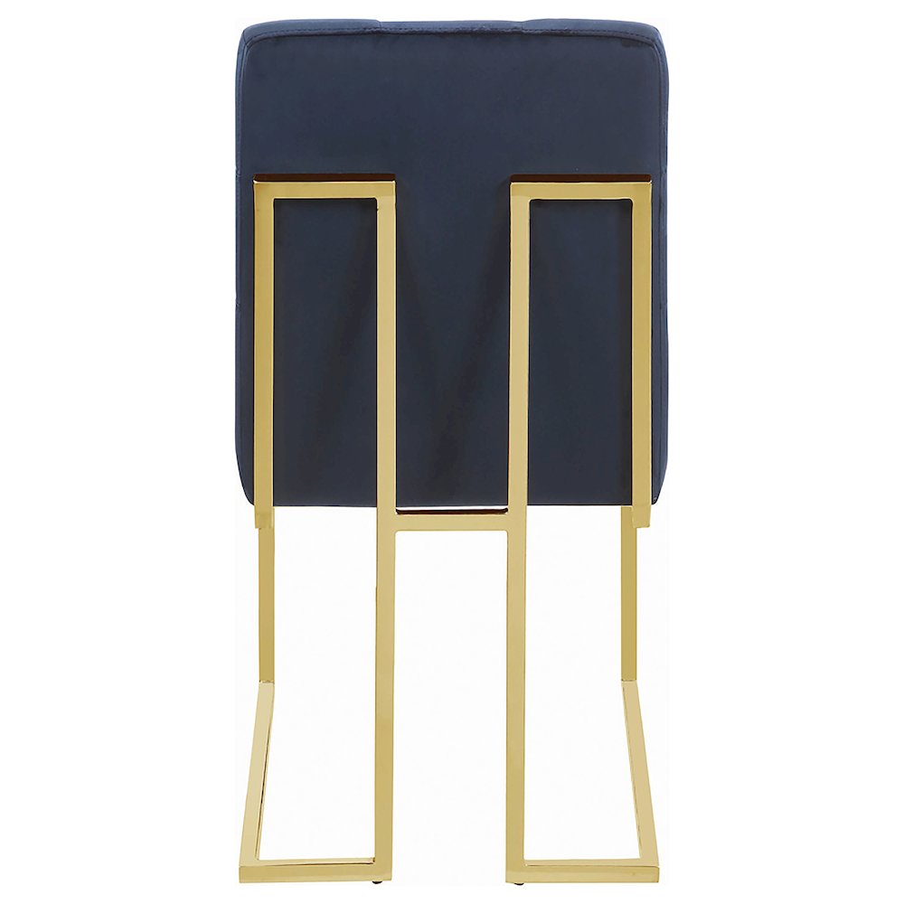 Cisco Velvet Upholstered Dining Side Chair Gold (Set of 2). Picture 8
