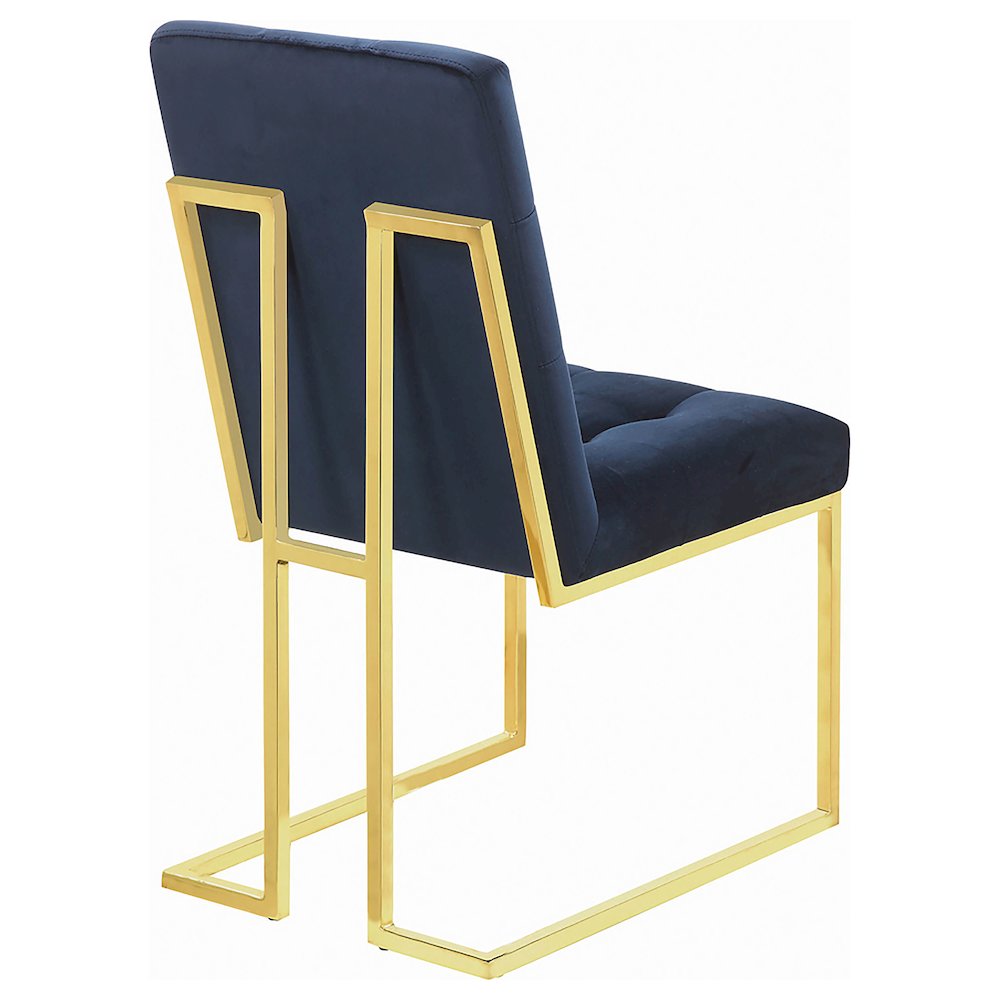 Cisco Velvet Upholstered Dining Side Chair Gold (Set of 2). Picture 9