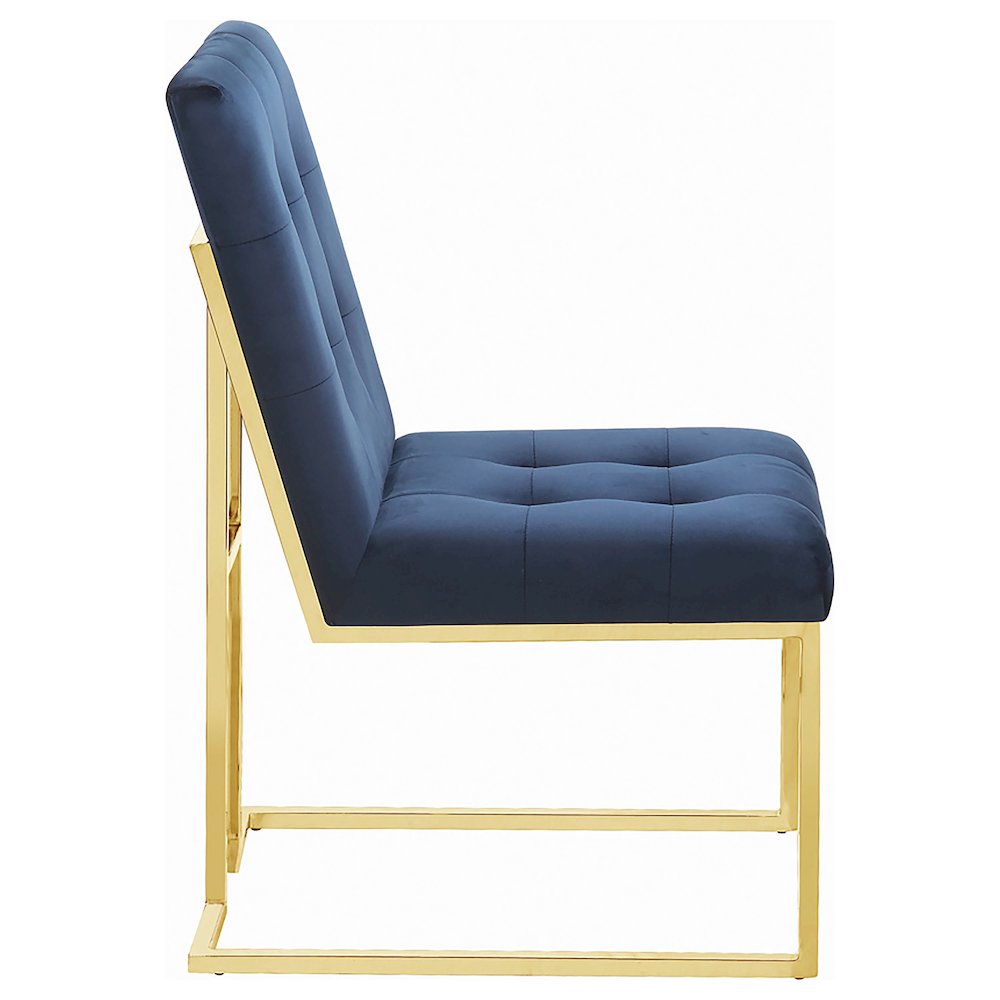 Cisco Velvet Upholstered Dining Side Chair Gold (Set of 2). Picture 10