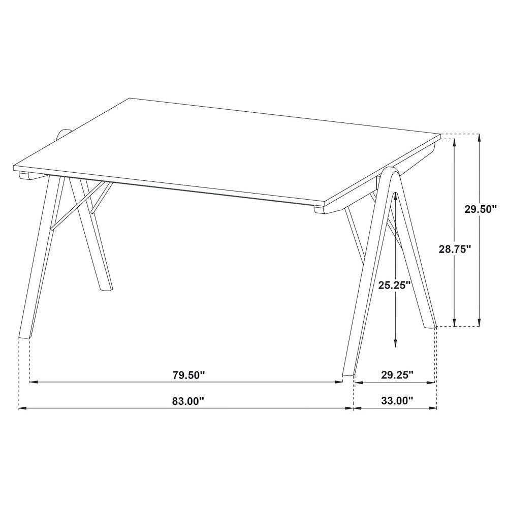 Randolph 79-inch Rectangular Dining Table Sheesham and Brown. Picture 10