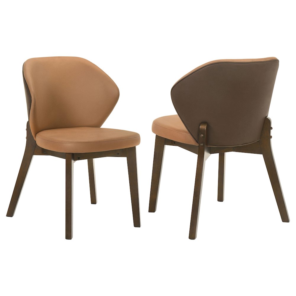 Randolph Dining Side Chair Butterscotch and Brown (Set of 2). Picture 1