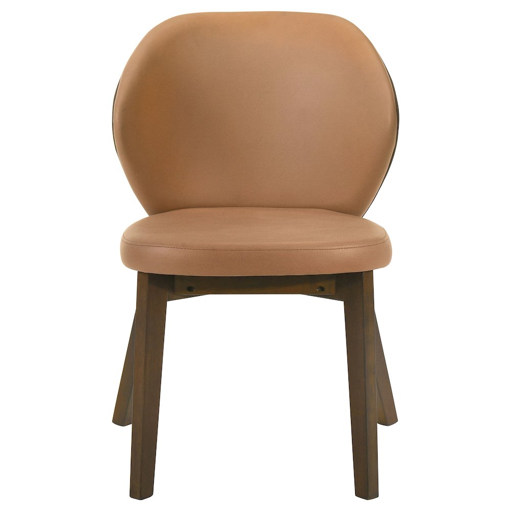 Randolph Dining Side Chair Butterscotch and Brown (Set of 2). Picture 4