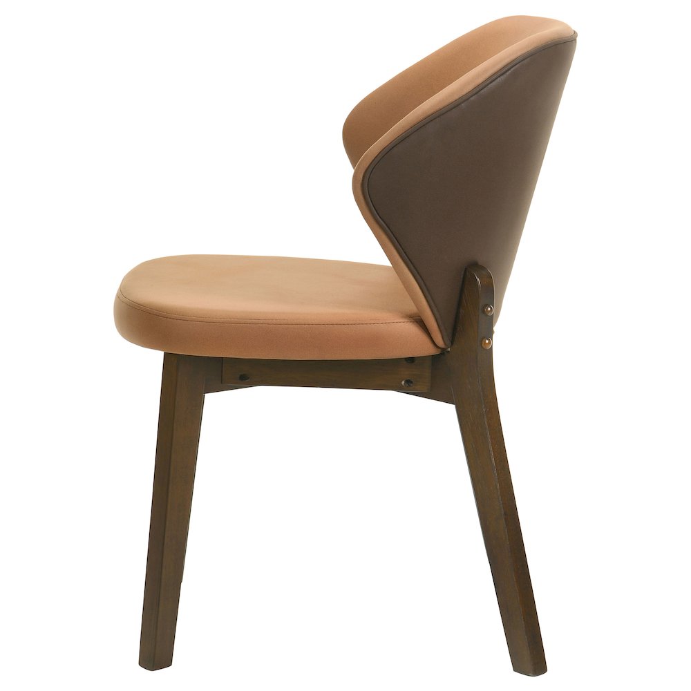 Randolph Dining Side Chair Butterscotch and Brown (Set of 2). Picture 6