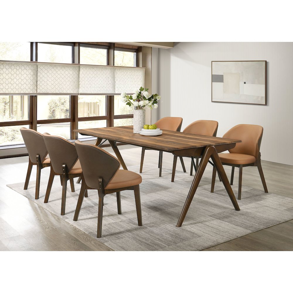 Randolph Dining Side Chair Butterscotch and Brown (Set of 2). Picture 15