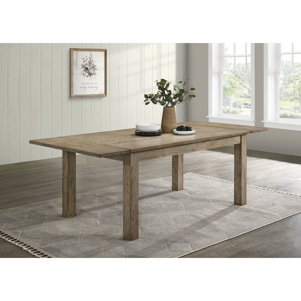 Cardova 87-inch Solid Wood Extension Dining Table Vineyard Oak. Picture 2