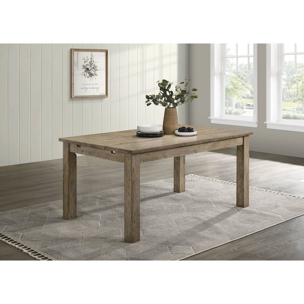 Cardova 87-inch Solid Wood Extension Dining Table Vineyard Oak. Picture 3