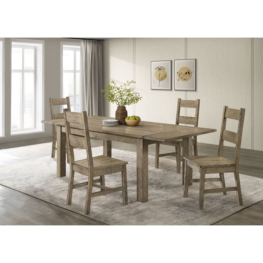 Cardova 5-piece Extension Table Dining Set Vineyard Oak. Picture 1