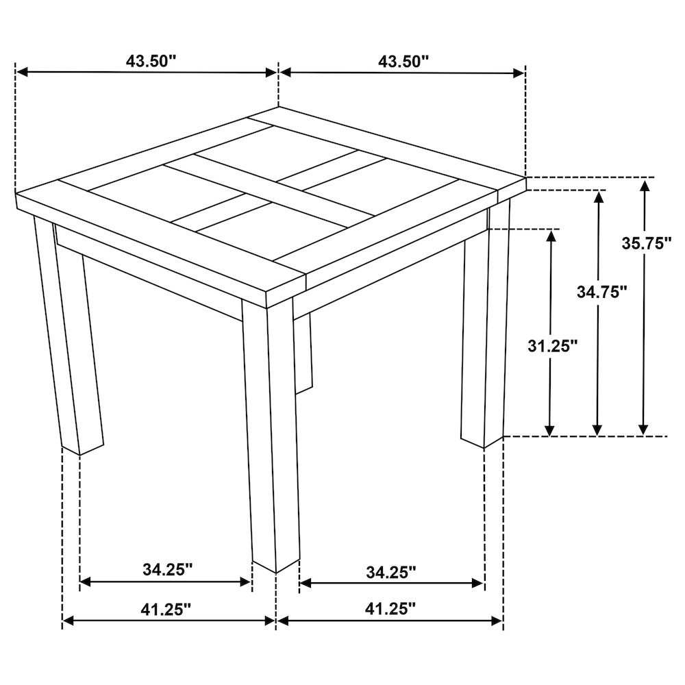 Cardova Square Counter Height Dining Table Vineyard Oak. Picture 9