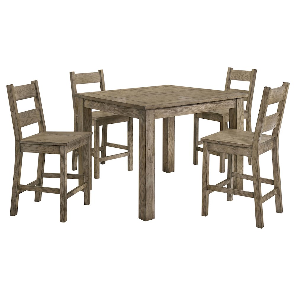 Cardova 5-piece Counter Height Dining Table Set Vineyard Oak. Picture 2