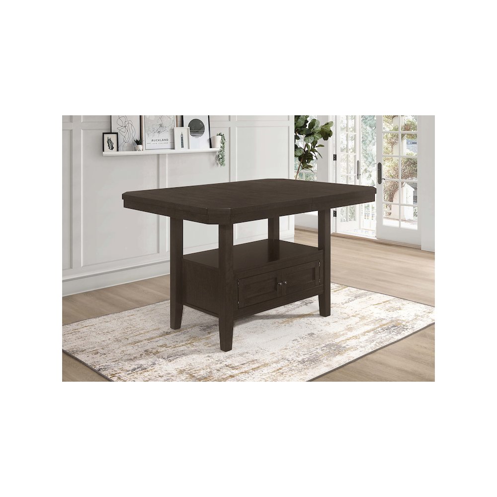 Prentiss 78-inch Extension Counter Dining Table Cappuccino. Picture 6